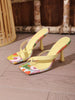 Ladies' High-Heeled Sandals With Clipped Feet